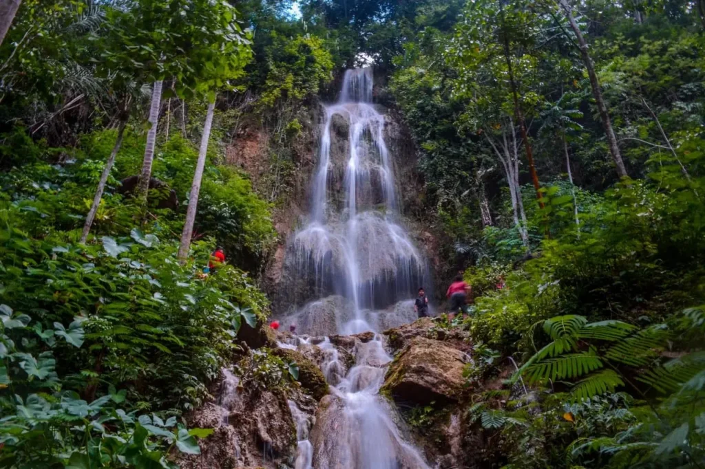 Scenic view of Sri Gethuk Waterfall in Kulonprogo