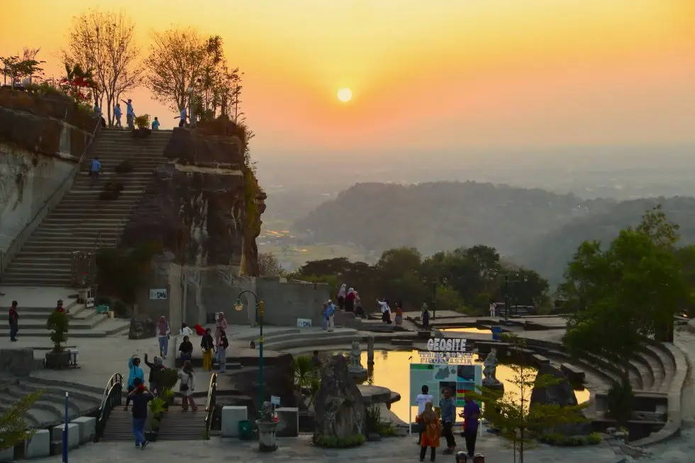 Sunset view at Breksi Cliff, Yogyakarta