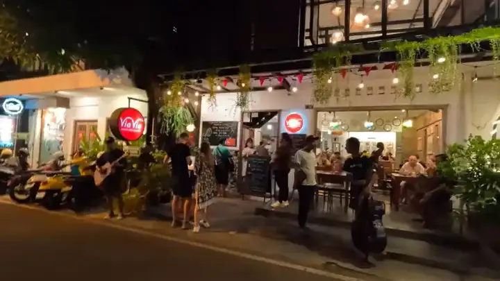 A restaurant at Prawirotaman at night