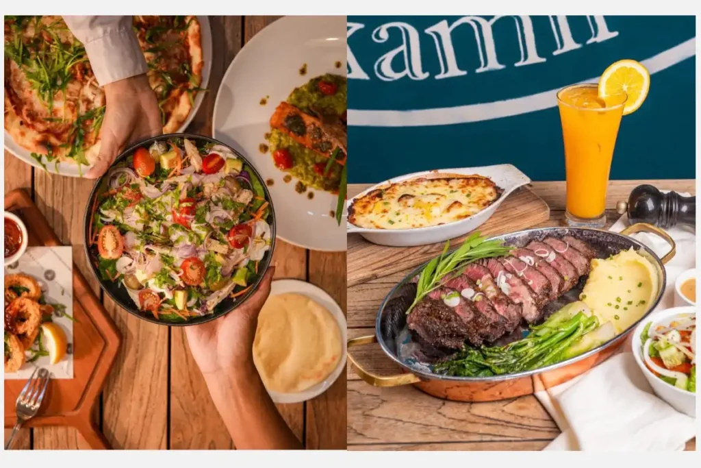 Assorted menu dishes at Mediterranea Restaurant by Kamil