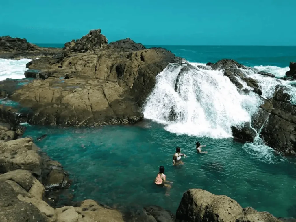 Wediombo Beach’s natural rock pool