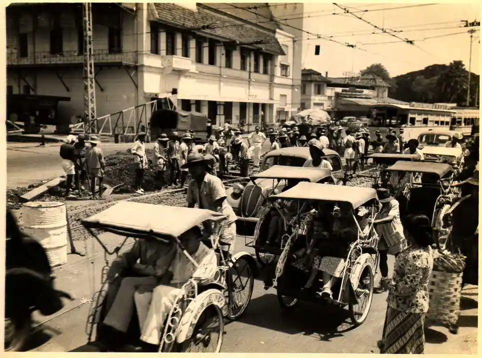 1950s becak riders