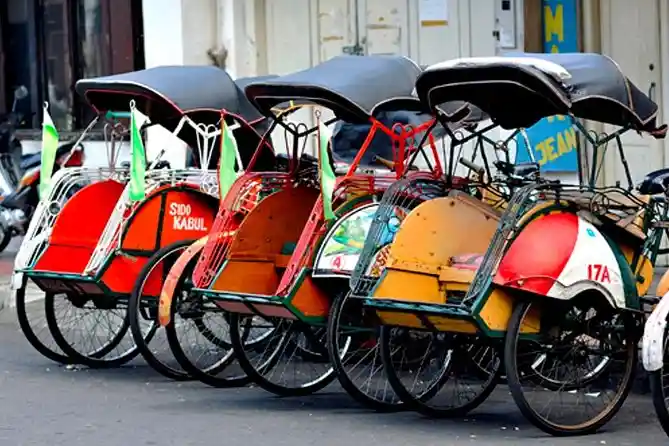 Row of becak