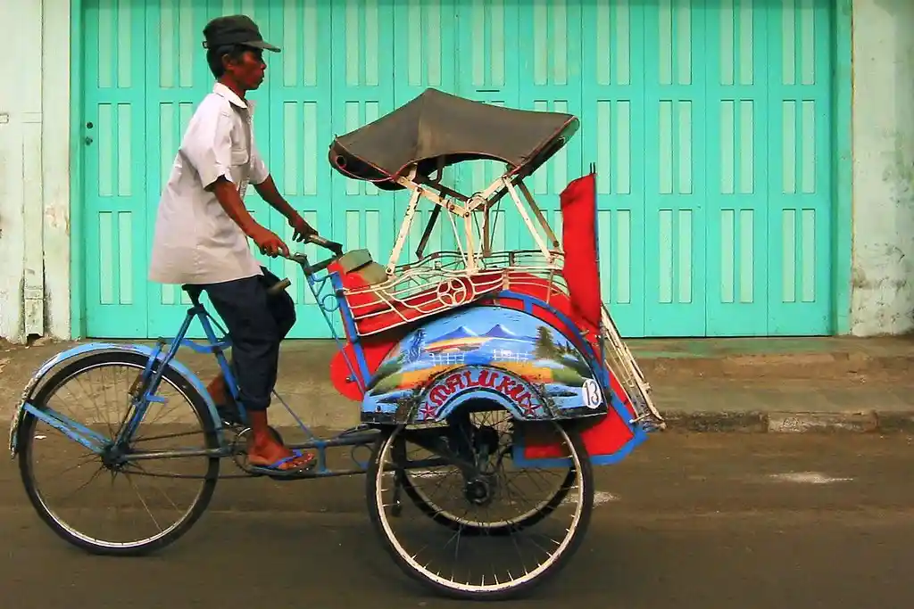 Traditional becak
