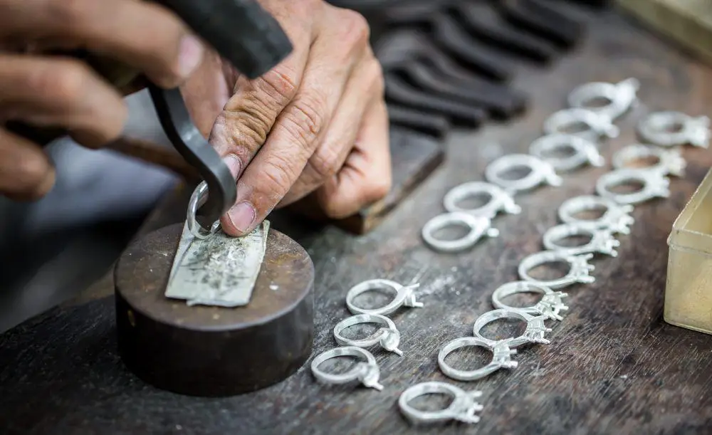 Silver jewellery workshop